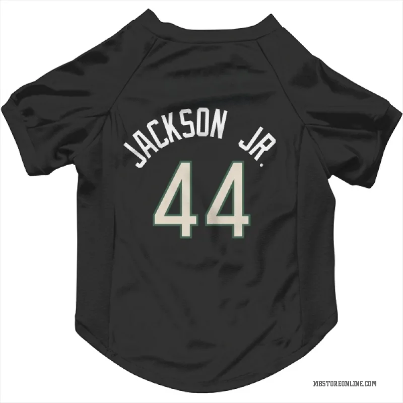 Andre Jackson Jr. Black Milwaukee Bucks Cat & Dog Pet Jersey