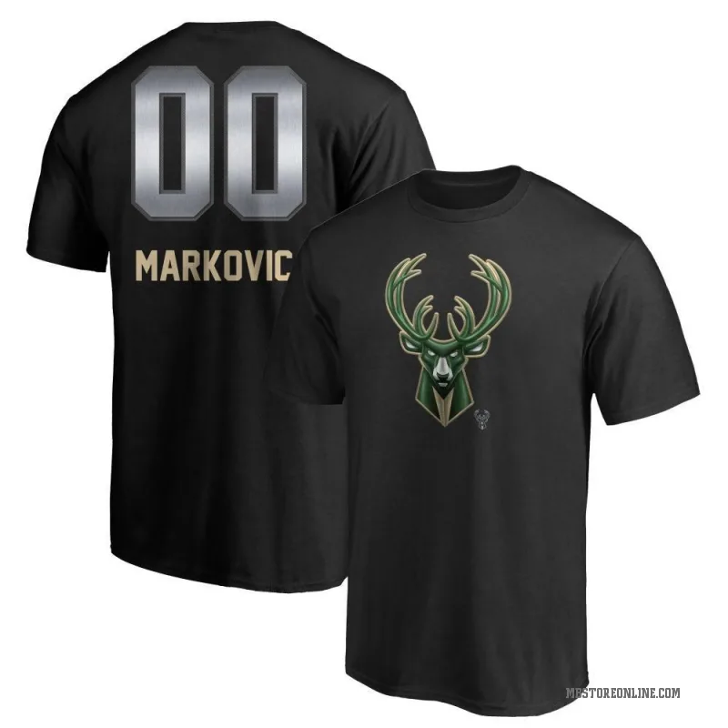 Bogoljub Markovic Men's Black Milwaukee Bucks Midnight Mascot T-Shirt