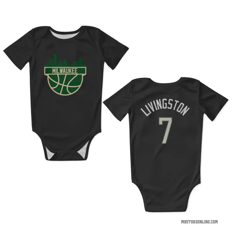 Chris Livingston Black Milwaukee Bucks Newborn & Infant Bodysuit