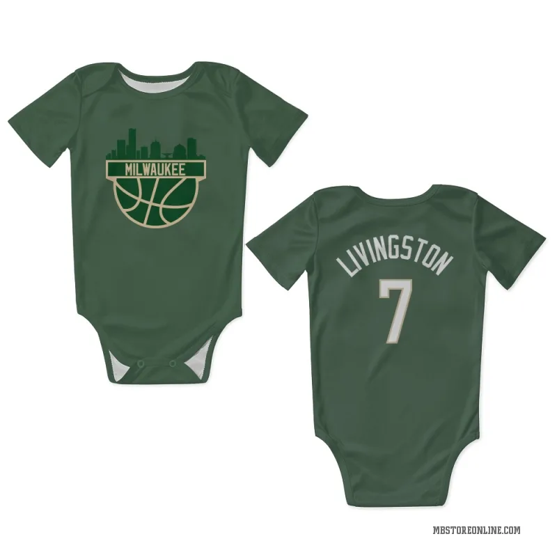 Chris Livingston Green Milwaukee Bucks Newborn & Infant Bodysuit