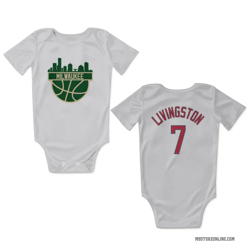Chris Livingston White Milwaukee Bucks Red Newborn & Infant Bodysuit