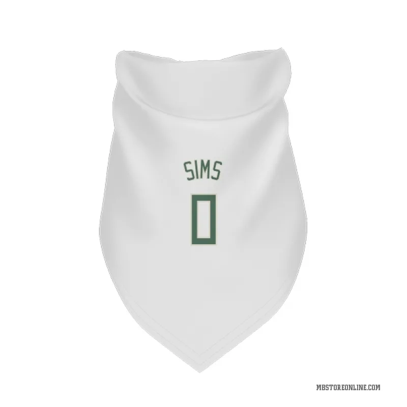 Jericho Sims  White Milwaukee Bucks  Cat & Dog Pet Bandana