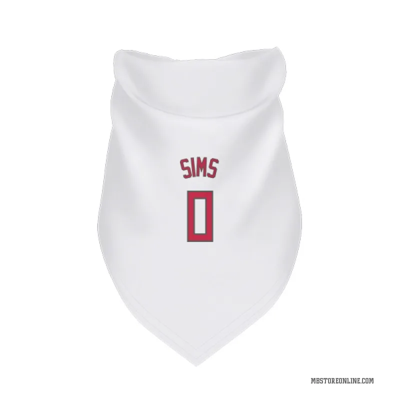 Jericho Sims  White Milwaukee Bucks  Red Cat & Dog Pet Bandana