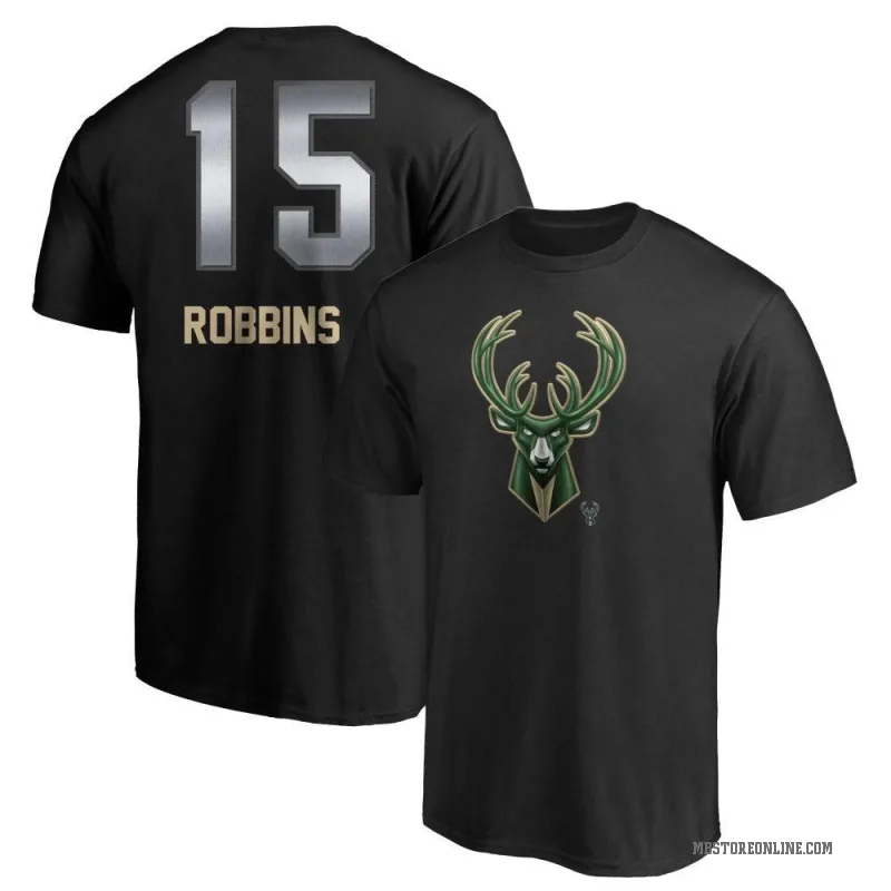 Liam Robbins Men's Black Milwaukee Bucks Midnight Mascot T-Shirt