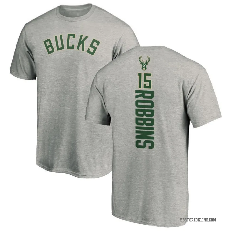 Liam Robbins Men's Milwaukee Bucks Ash Backer T-Shirt